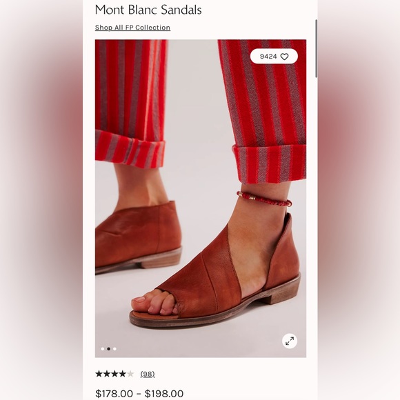 Excellent condition Mont Blanc sandals Free People size 38 - Picture 2 of 7